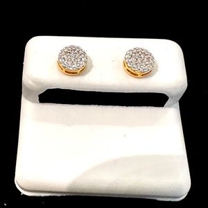 10kt gold and moissanite earrings